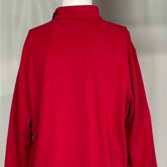 New Large Polo Ralph Lauren Red Quarterzip Sweatshirt - Picture 3 of 5